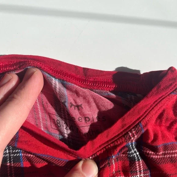 Little Sleepies Plaid Christmas Two-Piece Viscose PJs - Picture 3 of 3